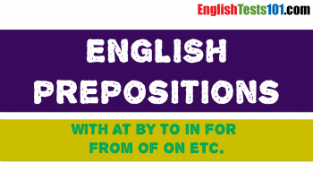 English Preposition Tests