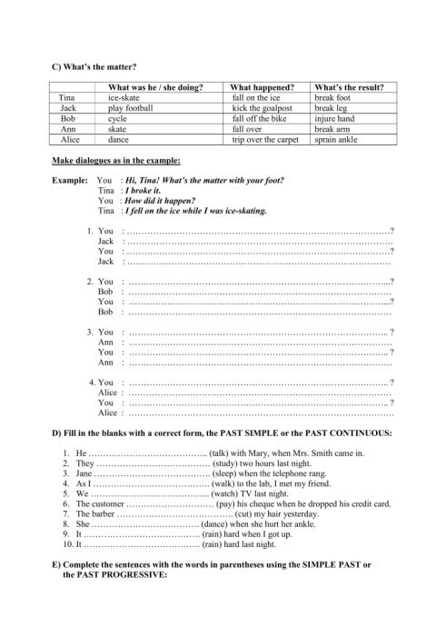 Simple Past and Past Continuous #01