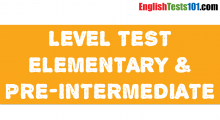 Elementary & Pre-Intermediate Level Test 18