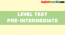 Pre-Intermediate Level Test 01