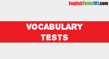 Pre-Intermediate Level Vocabulary Tests 01