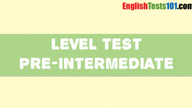 Pre-Intermediate Level Test 01