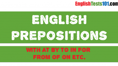 English Preposition Tests